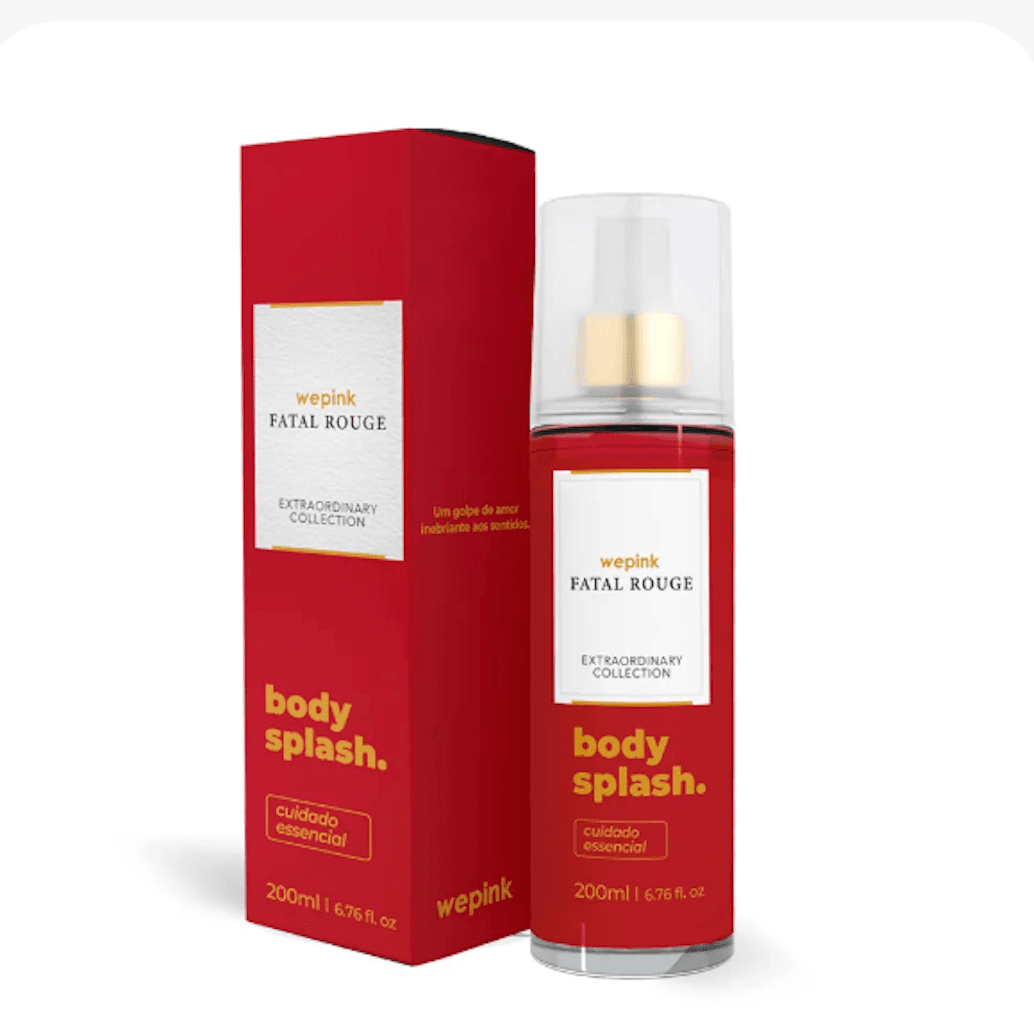 Body Splash Fatal Rouge Desodorante Colônia 200 ml - Wepink
